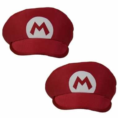 2x stuks rode loodgieter pet voor mario
