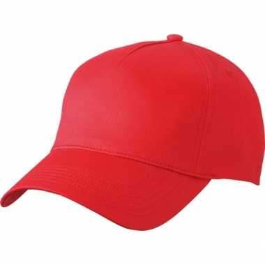 5 panel baseball pet rood