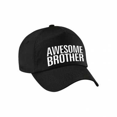 Awesome brother pet / petje voor broer zwart voor heren