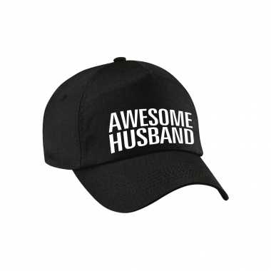 Awesome husband pet / petje voor echtgenoot / vriend zwart voor heren