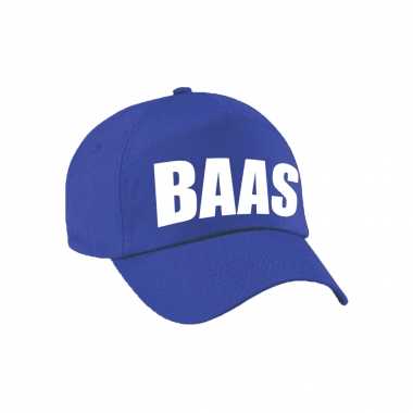 Blauwe baas verkleed pet / petje voor volwassenen
