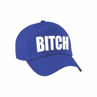 Blauwe bitch verkleed pet / petje voor volwassenen