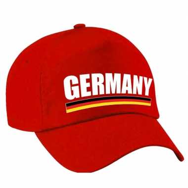Germany supporter pet / baseball petje duitsland rood kinderen