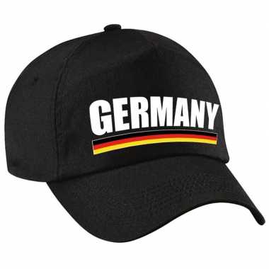 Germany supporter pet / petje duitsland zwart kinderen