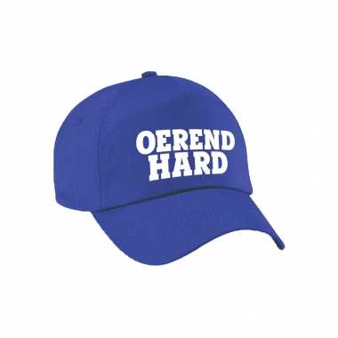 Oerend hard festival pet / petje blauw volwassenen