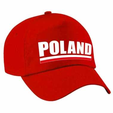 Poland supporter pet / petje polen rood kids