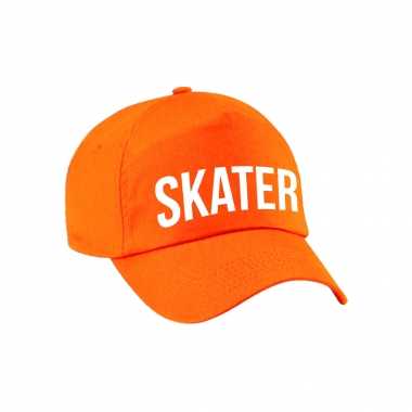 Skater pet oranje voor kinderen