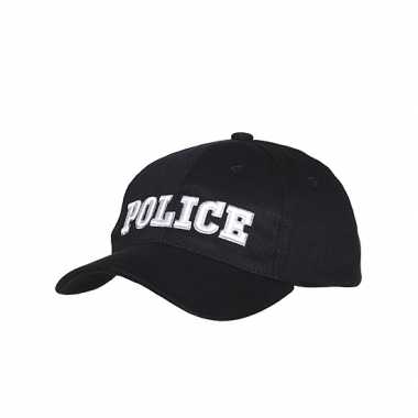 Zwarte baseball pet police