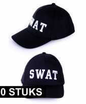 10x politie swat baseball petje verkleedkleding voor volwassenen