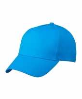 10x stuks 5 panel baseball pet jes petje in de kleur blauw