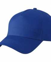 10x stuks 5 panel baseball petjes petje in de kleur kobalt blauw