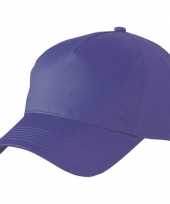 10x stuks 5 panel baseball petjes petje in de kleur paars
