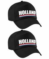 4x stuks holland supporter pet petje nederland zwart kinderen