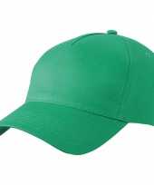 5 panel baseball pet groen