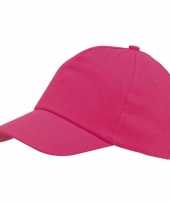 5 panel petje roze met klittenbandsluiting voor volwassenen