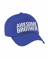 Awesome brother pet petje voor broer blauw voor heren