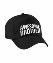 Awesome brother pet petje voor broer zwart voor heren