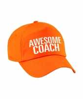 Awesome coach pet petje oranje voor dames en heren