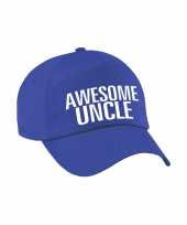 Awesome uncle pet petje voor oom blauw voor heren