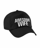 Awesome wife pet petje voor echtgenote vriendin zwart voor dames