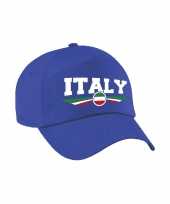 Italie italy landen pet baseball petje blauw kinderen